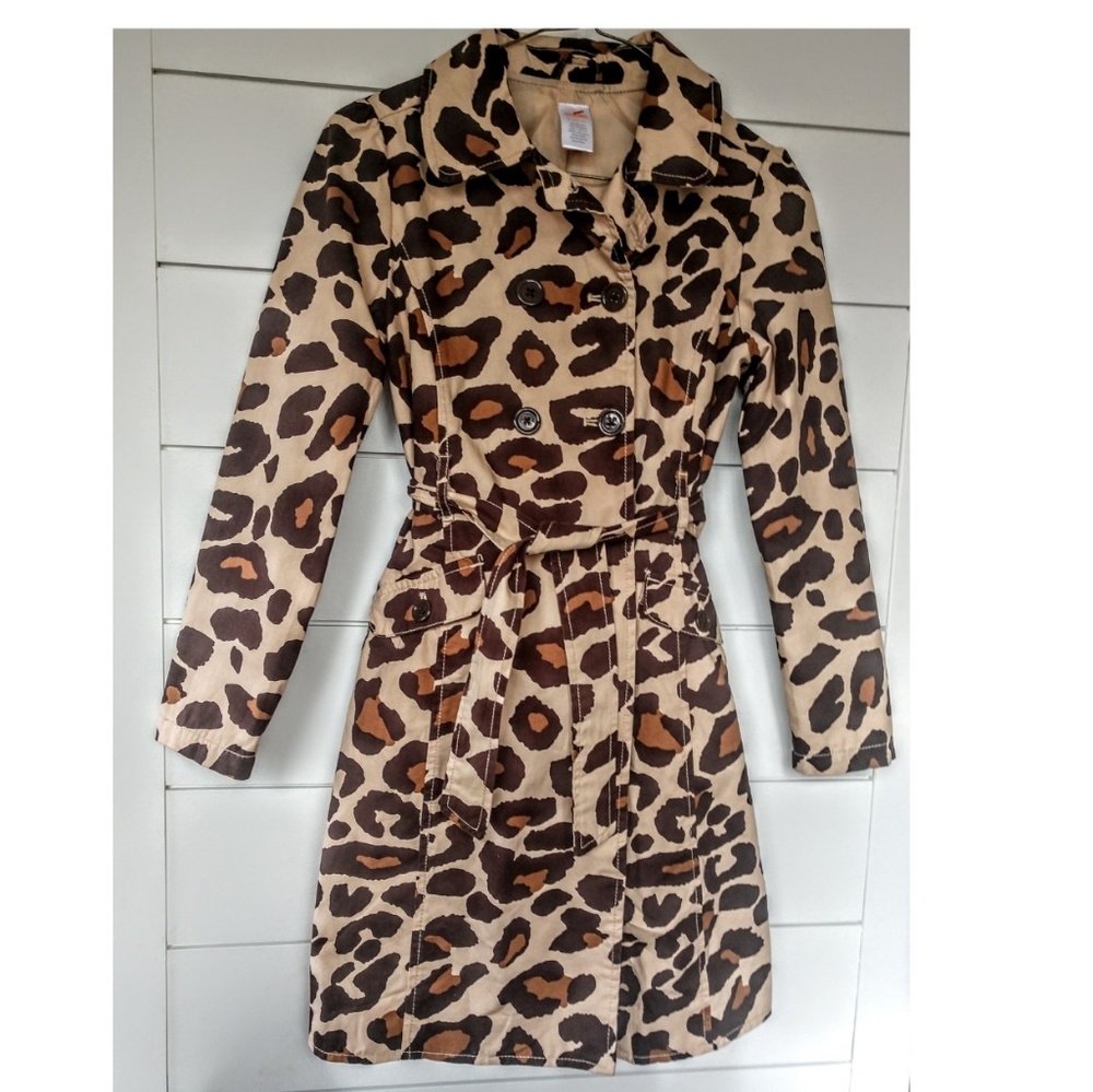 leopard print trench coat